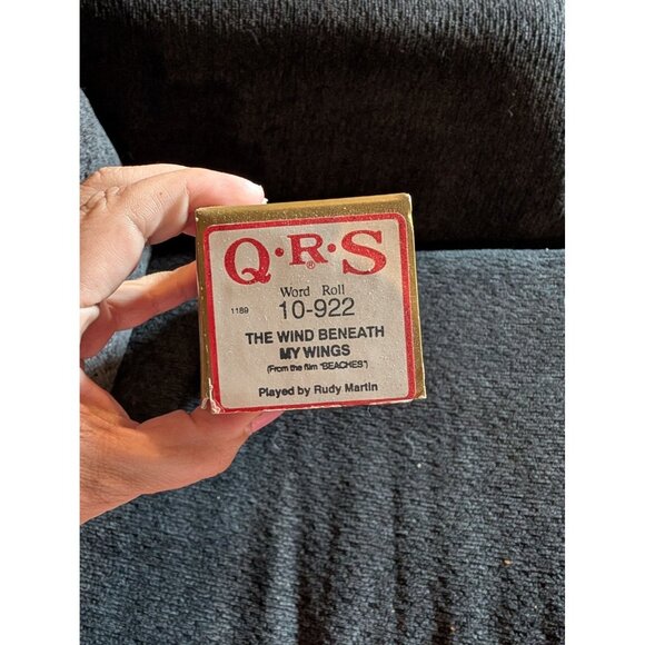 Q.R.S. Word Roll 10-922 The Wind Beneath my Wings Player Piano Roll - Picture 1 of 3
